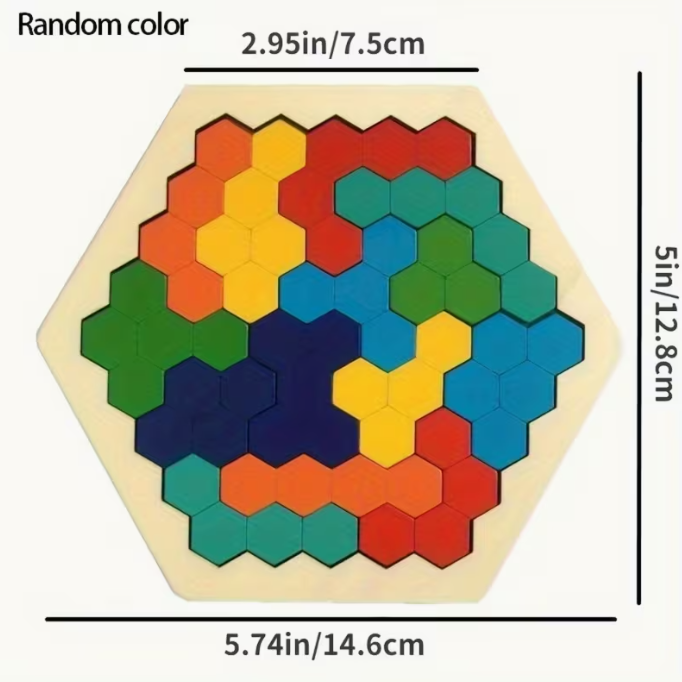 3D Hexagon Holz-Puzzle