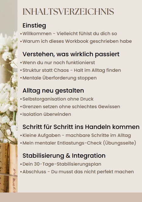 Struktur & mentale Entlastung im Alltag - digitaler Download