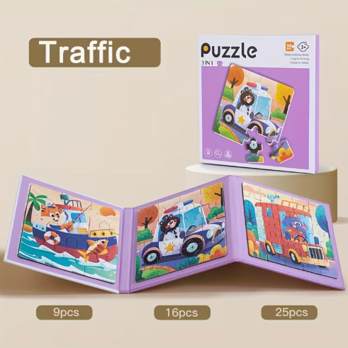 Magnetisches Puzzle - Fahrzeuge