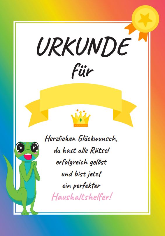 Kinderrätsel - Haushaltshelfer