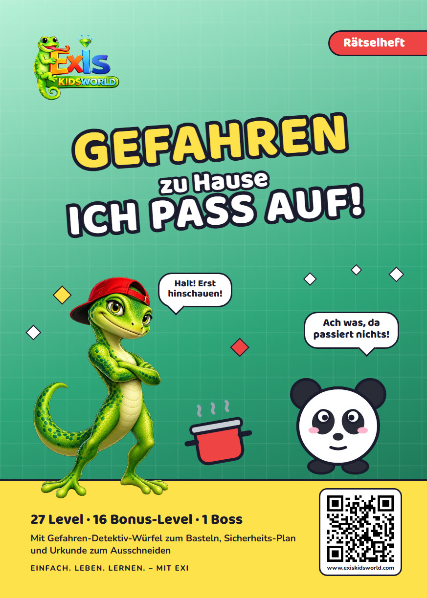 Rätselbuch Gefahren Zuhause, Titelseite