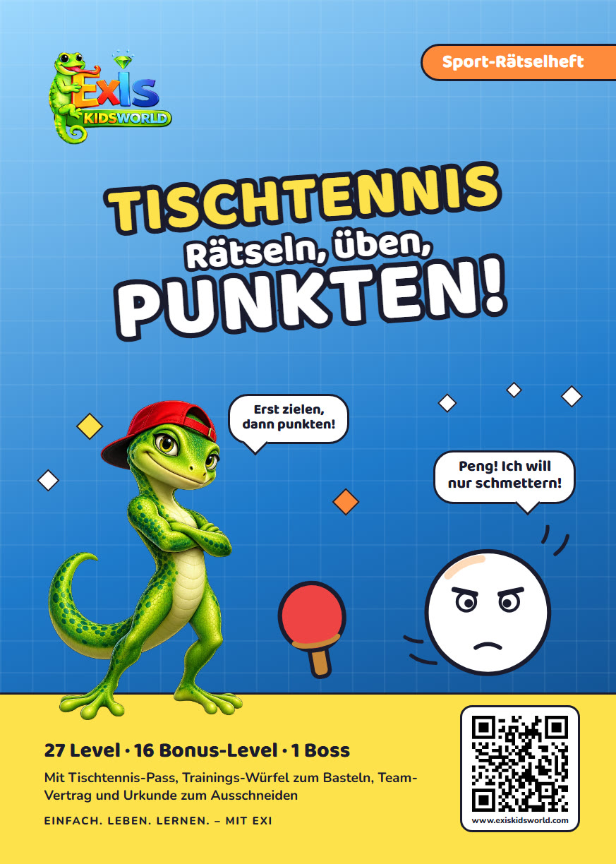 Rätselbuch Tischtennis, Titelseite
